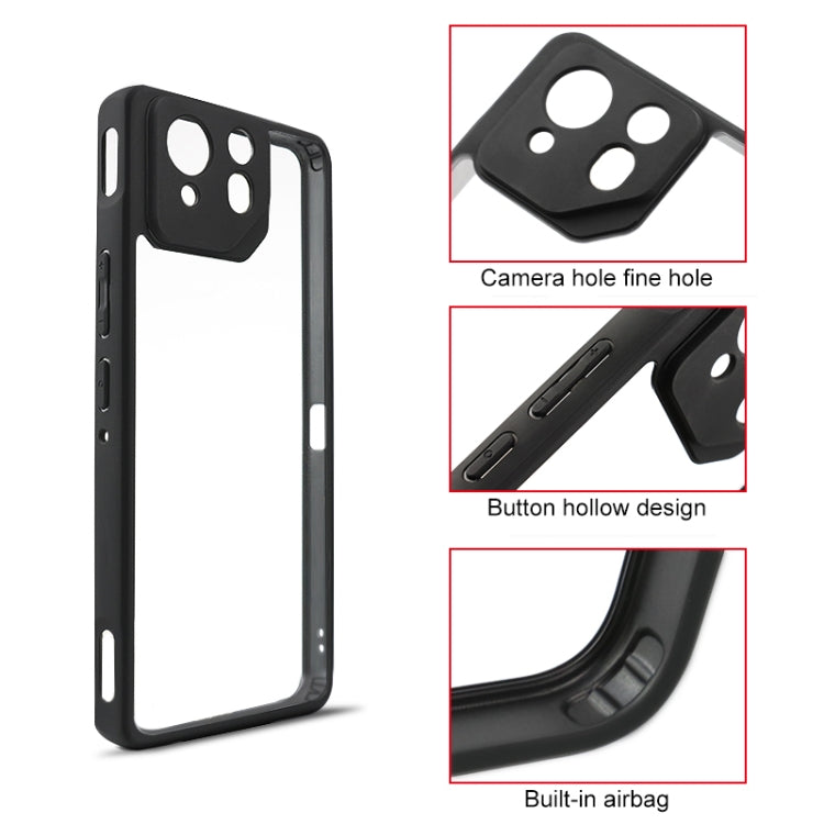 For Asus ROG Phone 8 / 8 Pro Frosted TPU + Transparent PC Phone Case(Black) - free shipping - PMC TechLife - Order now!