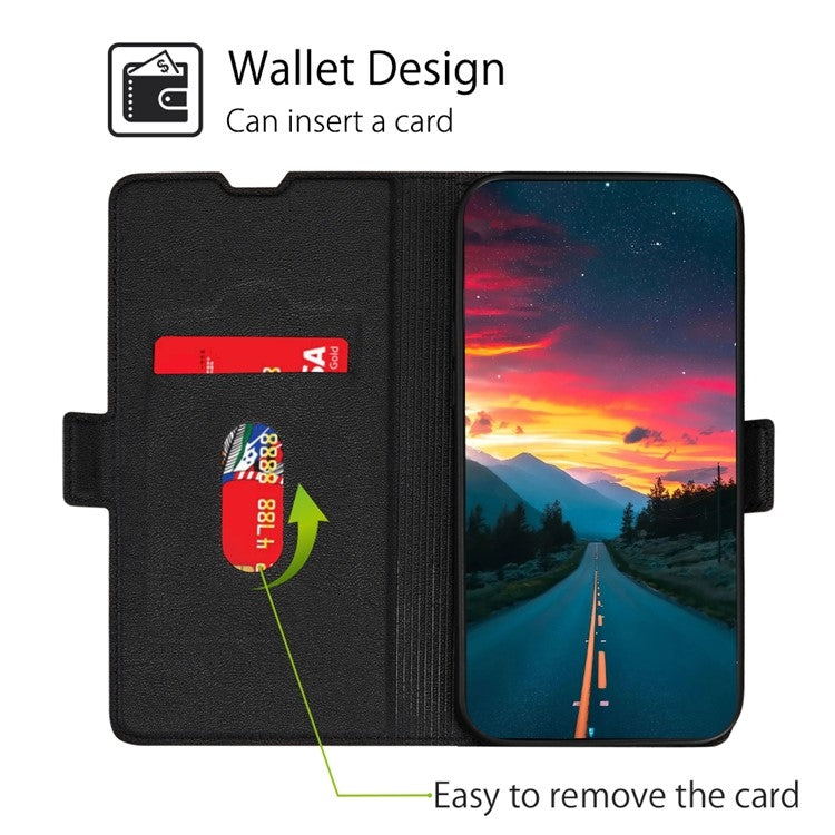 For vivo Y03 4G Ultra-thin Voltage Side Buckle Horizontal Flip Leather Phone Case(Black) - vivo Cases by PMC TechLife | Online Shopping South Africa | PMC TechLife | Buy Now Pay Later Mobicred