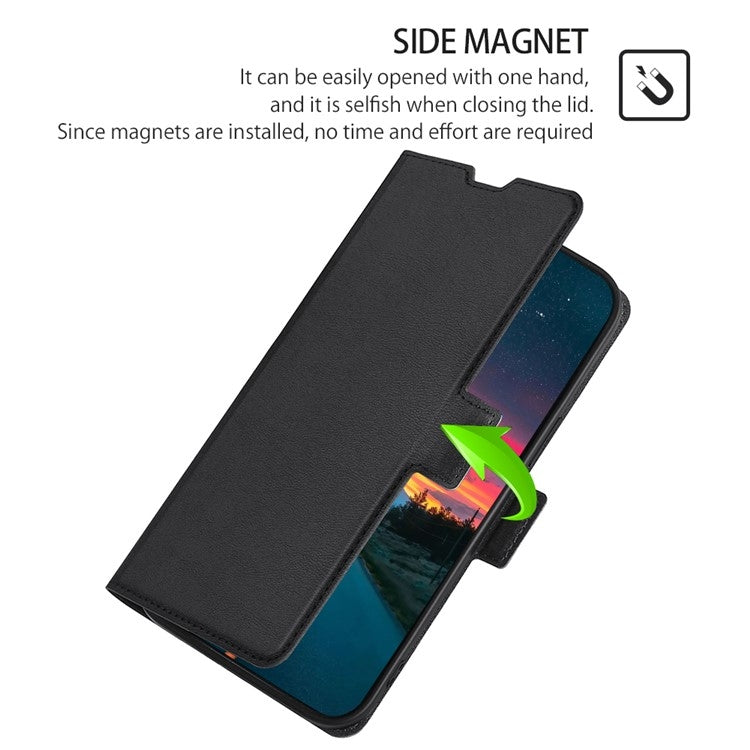 For vivo Y03 4G Ultra-thin Voltage Side Buckle Horizontal Flip Leather Phone Case(Black) - vivo Cases by PMC TechLife | Online Shopping South Africa | PMC TechLife | Buy Now Pay Later Mobicred