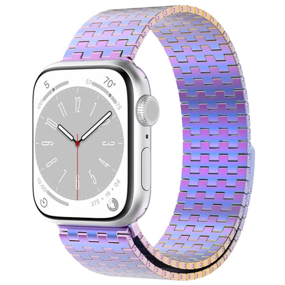 For Apple Watch Ultra 49mm Magnetic Buckle Stainless Steel Metal Watch Band(Colorful) - Watch Bands by PMC Jewellery | Online Shopping South Africa | PMC Jewellery | Buy Now Pay Later Mobicred