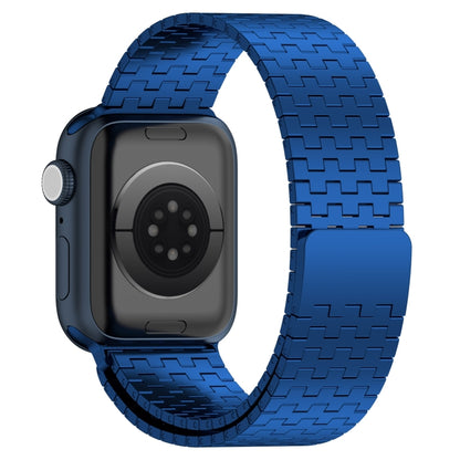 For Apple Watch Ultra 2 49mm Magnetic Buckle Stainless Steel Metal Watch Band(Blue) - Watch Bands by PMC Jewellery | Online Shopping South Africa | PMC Jewellery | Buy Now Pay Later Mobicred