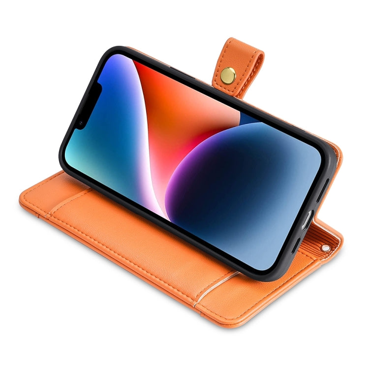 For Honor X6a 4G Sheep Texture Cross-body Zipper Wallet Leather Phone Case(Orange) - Honor Cases by PMC TechLife | Online Shopping South Africa | PMC TechLife | Buy Now Pay Later Mobicred