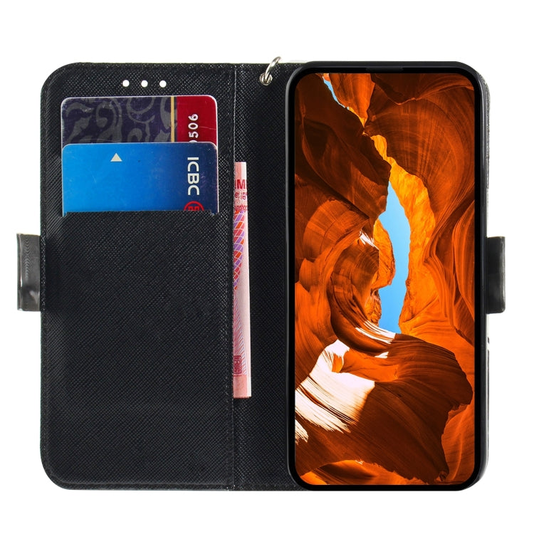 For iPhone 16 3D Colored Horizontal Flip Leather Phone Case(Hug Cat) - iPhone 16 Cases by PMC Jewellery | Online Shopping South Africa | PMC Jewellery | Buy Now Pay Later Mobicred