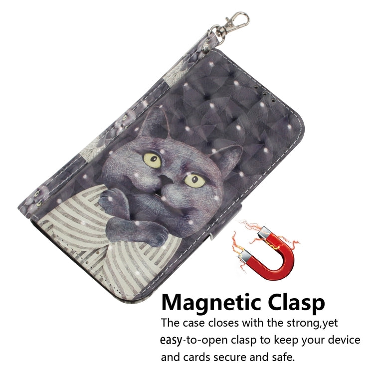 For iPhone 16 3D Colored Horizontal Flip Leather Phone Case(Hug Cat) - iPhone 16 Cases by PMC TechLife | Online Shopping South Africa | PMC TechLife | Buy Now Pay Later Mobicred
