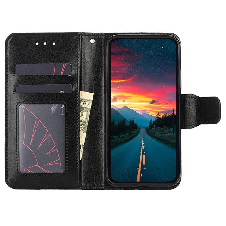 For Huawei Pura 70 Ultra 5G Crystal Texture Leather Phone Case(Black) - Huawei Cases by PMC Jewellery | Online Shopping South Africa | PMC Jewellery | Buy Now Pay Later Mobicred