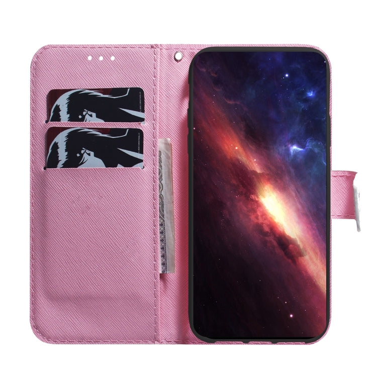 For iPhone 16 Coloured Drawing Flip Leather Phone Case(Magnolia) - iPhone 16 Cases by PMC Jewellery | Online Shopping South Africa | PMC Jewellery | Buy Now Pay Later Mobicred