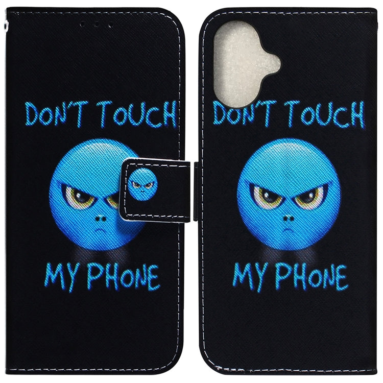 For iPhone 16 Plus Coloured Drawing Flip Leather Phone Case(Anger) - iPhone 16 Plus Cases by PMC TechLife | Online Shopping South Africa | PMC TechLife | Buy Now Pay Later Mobicred