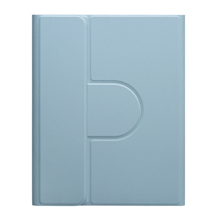 For iPad 10th Gen 10.9 2022 Square Button 360 Degree Rotatable Bluetooth Keyboard Leather Case(Mist Blue) - Universal by PMC TechLife | Online Shopping South Africa | PMC TechLife