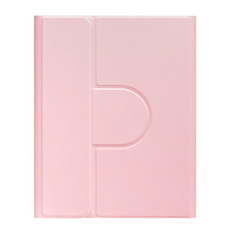 For iPad 10th Gen 10.9 2022 Square Button 360 Degree Rotatable Bluetooth Keyboard Leather Case(Pink) - Universal by PMC TechLife | Online Shopping South Africa | PMC TechLife