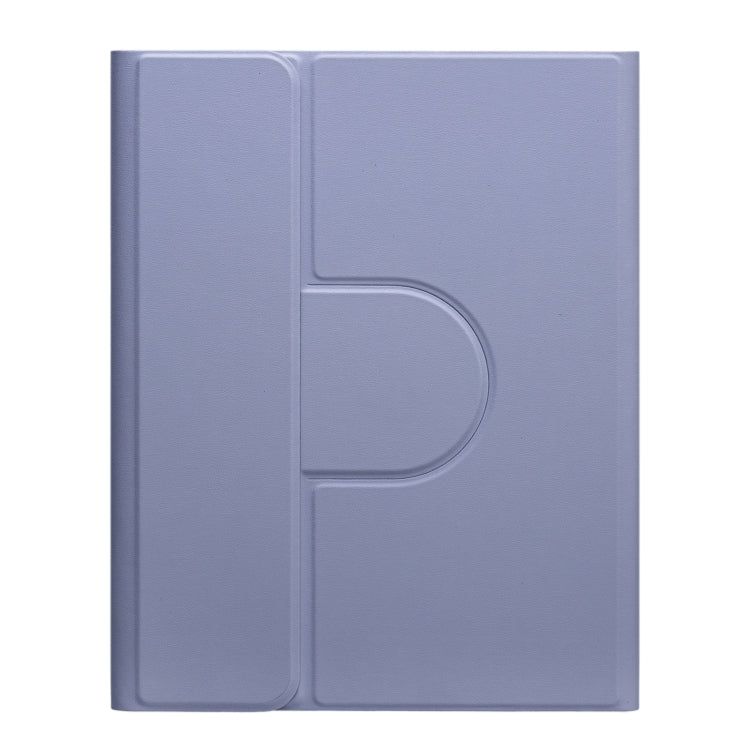 For iPad Air 2022 / iPad Pro 11 2021 Square Button 360 Degree Rotatable Bluetooth Keyboard Leather Case(Lavender Purple) - Universal by PMC TechLife | Online Shopping South Africa | PMC TechLife