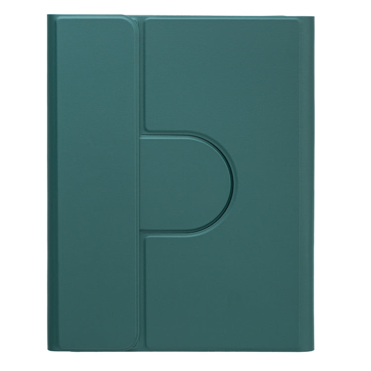 For iPad 10.2 2021 / Air 2019 Square Button 360 Degree Rotatable Bluetooth Keyboard Leather Case(Dark Green) - Universal by PMC TechLife | Online Shopping South Africa | PMC TechLife