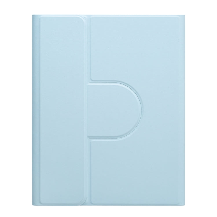 For iPad Air 2022 / iPad Pro 11 2021 Round Button 360 Degree Rotatable Bluetooth Keyboard Leather Case with Touchpad(Sky Blue) - Universal by PMC TechLife | Online Shopping South Africa | PMC TechLife