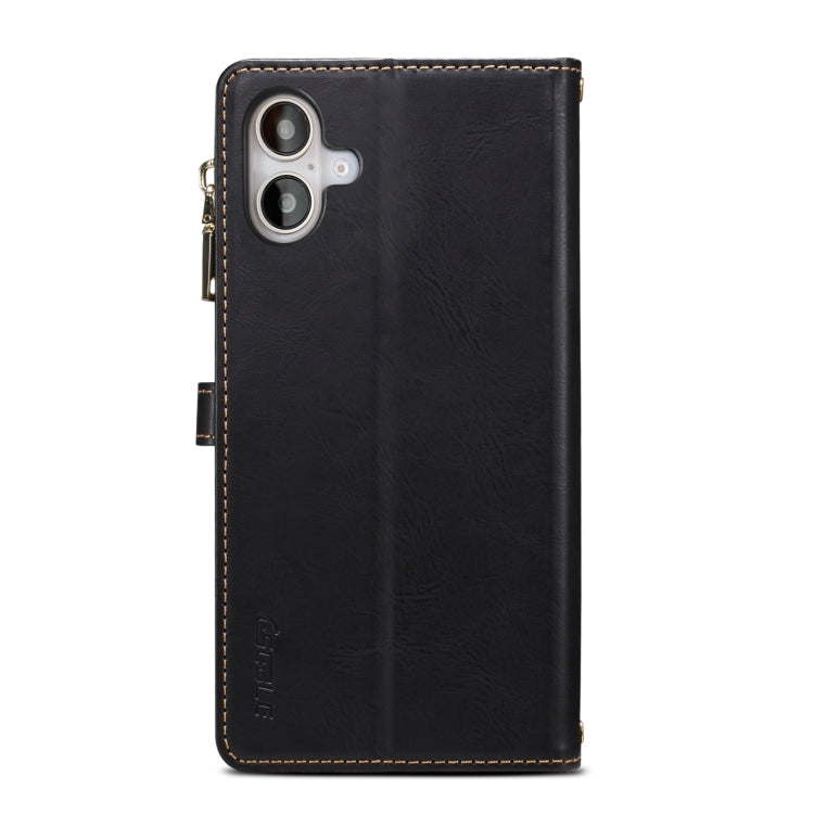 For iPhone 16 Plus ESEBLE Star Series Lanyard Zipper Wallet RFID Leather Case(Black) - iPhone 16 Plus Cases by ESEBLE | Online Shopping South Africa | PMC TechLife | Buy Now Pay Later Mobicred