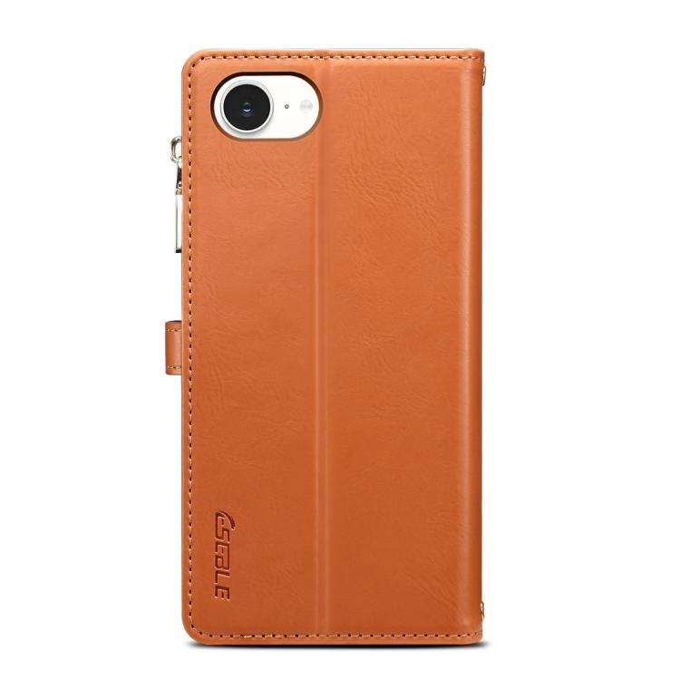 For iPhone 16e ESEBLE Star Series Lanyard Zipper Wallet RFID Leather Case(Brown) - iPhone 16e Cases by ESEBLE | Online Shopping South Africa | PMC TechLife | Buy Now Pay Later Mobicred