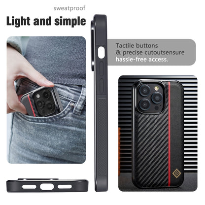 For iPhone 16 LC.IMEEKE 3 in 1 Carbon Fiber Texture Shockproof Phone Case(Black) - iPhone 16 Cases by LC.IMEEKE | Online Shopping South Africa | PMC Jewellery | Buy Now Pay Later Mobicred