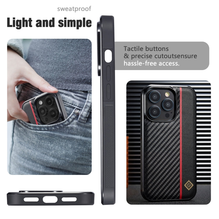 For iPhone 16 Pro Max LC.IMEEKE 3 in 1 Carbon Fiber Texture Shockproof Phone Case(Black) - iPhone 16 Pro Max Cases by LC.IMEEKE | Online Shopping South Africa | PMC Jewellery | Buy Now Pay Later Mobicred