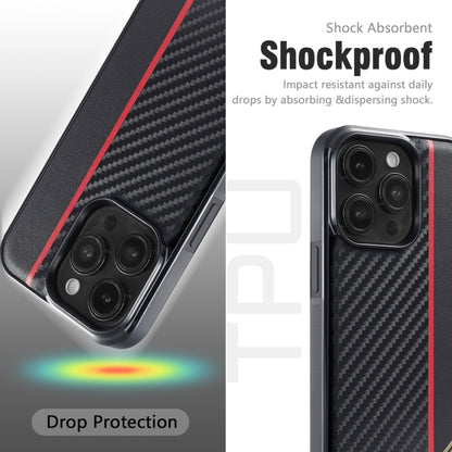 For iPhone 16 Pro LC.IMEEKE 3 in 1 Carbon Fiber Texture Shockproof Phone Case(Black) - iPhone 16 Pro Cases by LC.IMEEKE | Online Shopping South Africa | PMC Jewellery | Buy Now Pay Later Mobicred