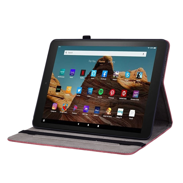 For Amazon Fire HD 10 2023 Butterfly Rose Embossed Leather Tablet Case(Red) - Amazon by PMC TechLife | Online Shopping South Africa | PMC TechLife | Buy Now Pay Later Mobicred