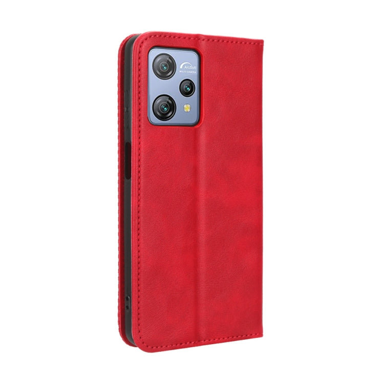 For Blackview A53 / A53 Pro Magnetic Buckle Retro Texture Leather Phone Case(Red) - More Brand by PMC Jewellery | Online Shopping South Africa | PMC Jewellery