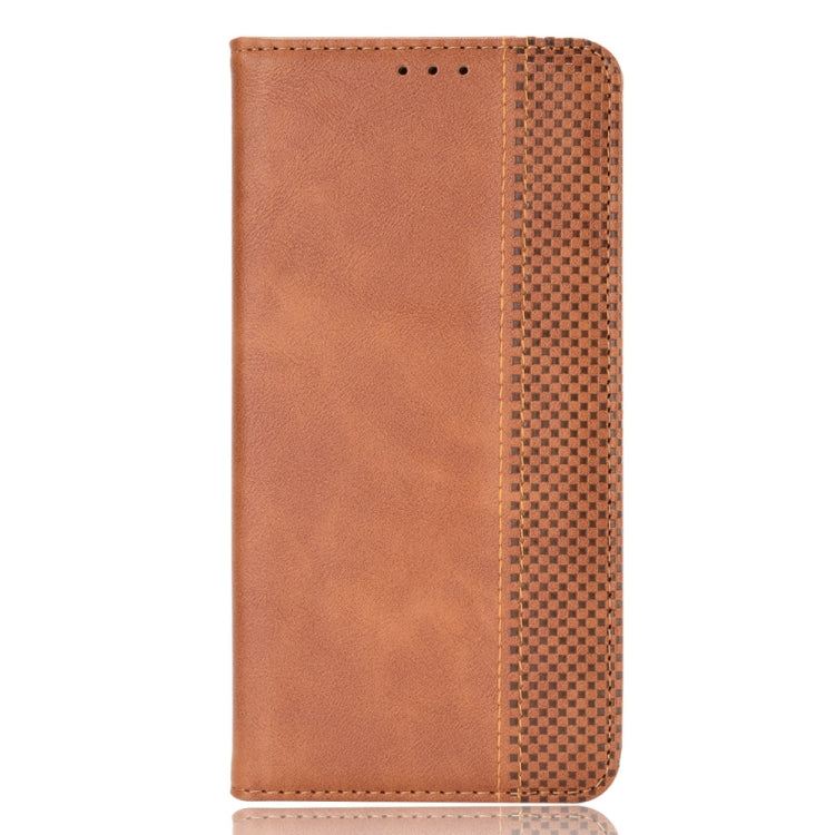 For Blackview Oscal C70 Magnetic Buckle Retro Texture Leather Phone Case(Brown) - More Brand by PMC Jewellery | Online Shopping South Africa | PMC Jewellery