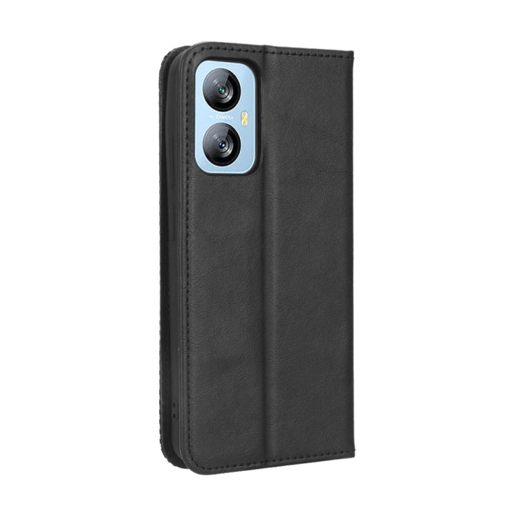 For Blackview A52 / A52 Pro Magnetic Buckle Retro Texture Leather Phone Case(Black) - More Brand by PMC Jewellery | Online Shopping South Africa | PMC Jewellery