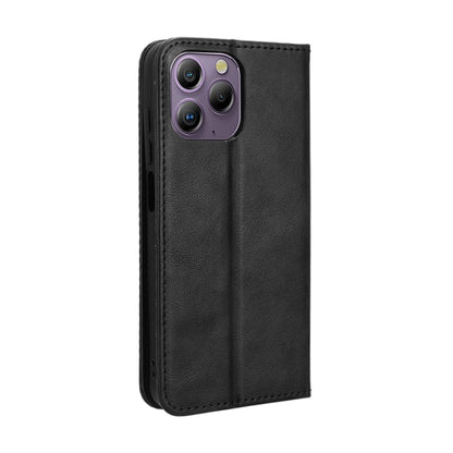 For Blackview A96 Magnetic Buckle Retro Texture Leather Phone Case(Black) - More Brand by PMC Jewellery | Online Shopping South Africa | PMC Jewellery