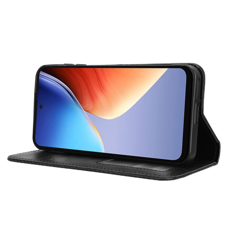 For Blackview A96 Magnetic Buckle Retro Texture Leather Phone Case(Black) - More Brand by PMC TechLife | Online Shopping South Africa | PMC TechLife