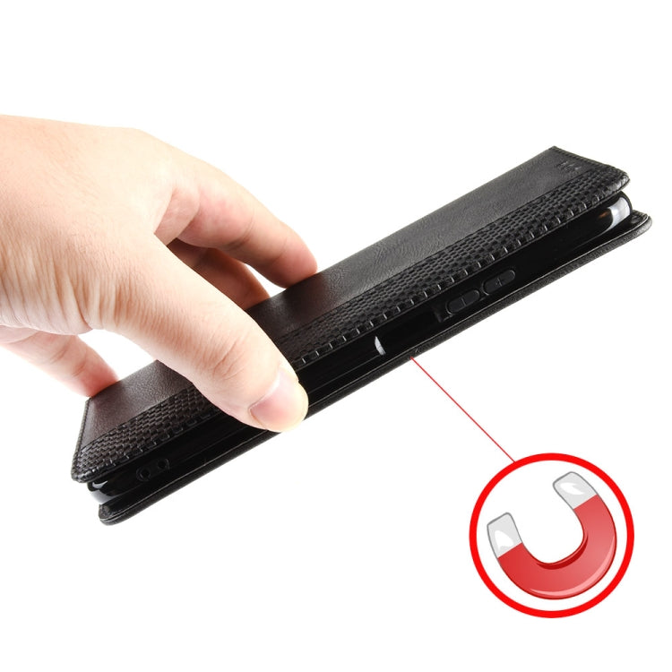For Blackview A96 Magnetic Buckle Retro Texture Leather Phone Case(Black) - More Brand by PMC TechLife | Online Shopping South Africa | PMC TechLife