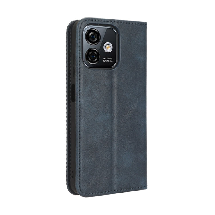 For Ulefone Note 16 Pro Magnetic Buckle Retro Texture Leather Phone Case(Blue) - Ulefone Cases by PMC Jewellery | Online Shopping South Africa | PMC Jewellery | Buy Now Pay Later Mobicred