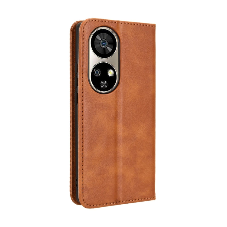For Ulefone Note 17 Pro Magnetic Buckle Retro Texture Leather Phone Case(Brown) - Ulefone Cases by PMC Jewellery | Online Shopping South Africa | PMC Jewellery | Buy Now Pay Later Mobicred