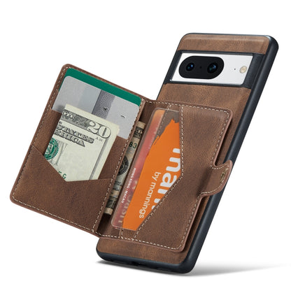 For Google Pixel 8 JEEHOOD Retro Magnetic Detachable Wallet Phone Case(Brown) - Google Cases by JEEHOOD | Online Shopping South Africa | PMC Jewellery