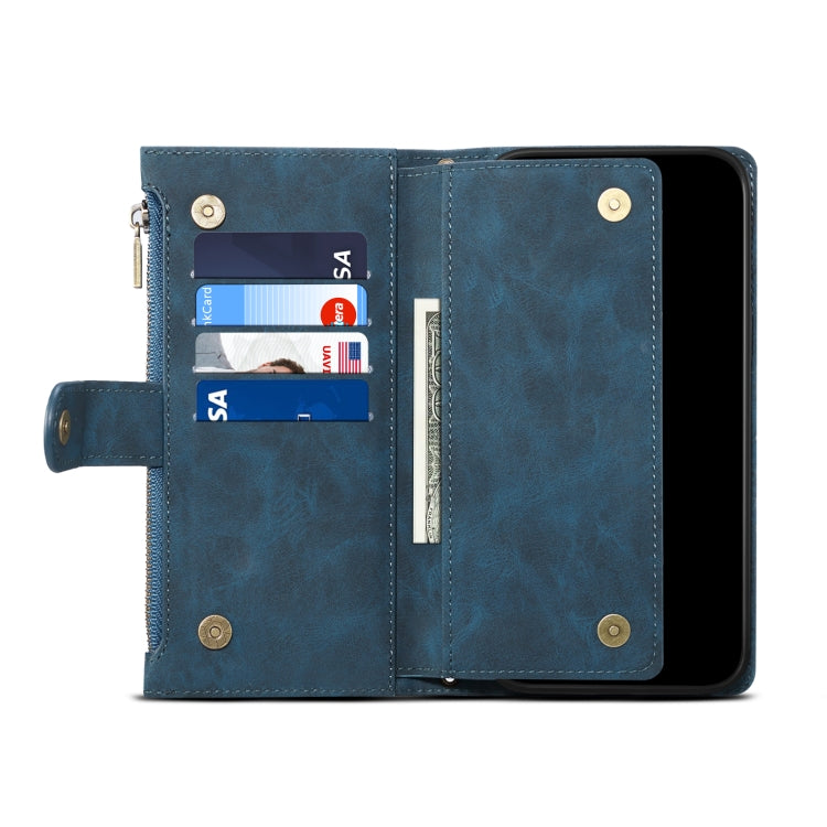 For iPhone 15 Pro Max ESEBLE Retro Frosted RFID Flip Leather Phone Case(Dark Green) - free shipping - PMC Jewellery - Order now!