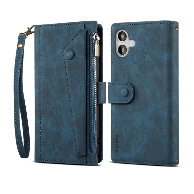 For iPhone 16 Plus ESEBLE Retro Frosted RFID Flip Leather Phone Case(Dark Green) - free shipping - PMC TechLife - Order now!
