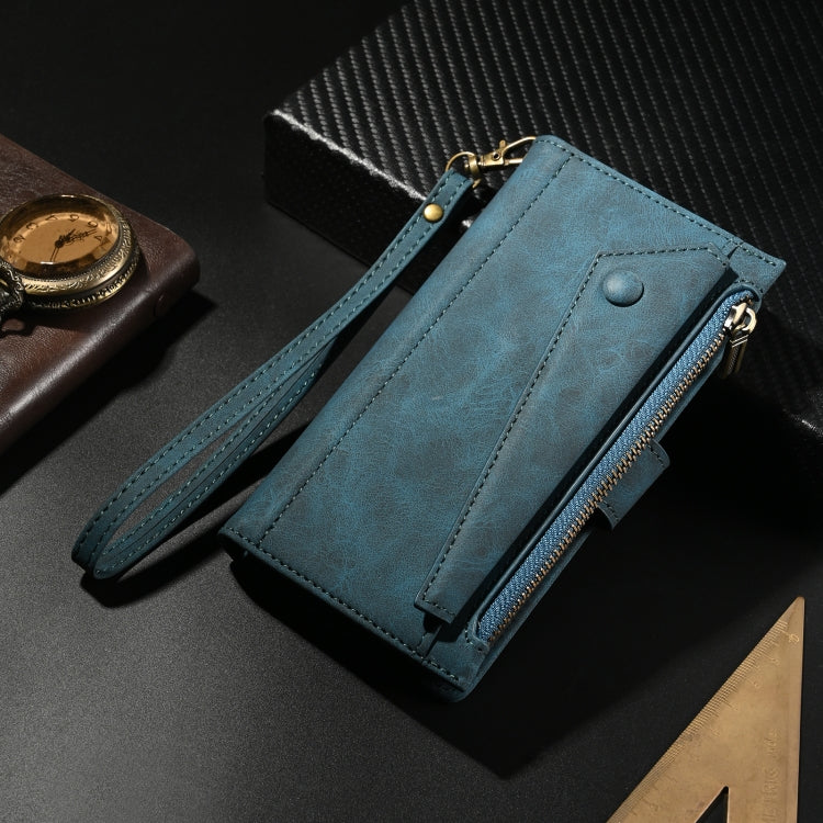 For iPhone 16 ESEBLE Retro Frosted RFID Flip Leather Phone Case(Dark Green) - free shipping - PMC TechLife - Order now!