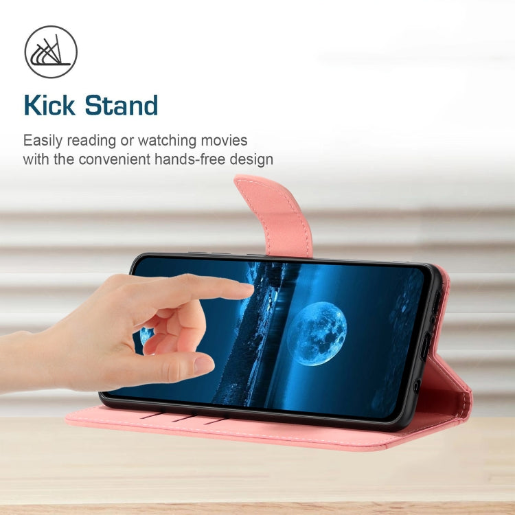 For Google Pixel 9 Stitching Embossed Leather Phone Case(Pink) - Google Cases by PMC TechLife | Online Shopping South Africa | PMC TechLife | Buy Now Pay Later Mobicred