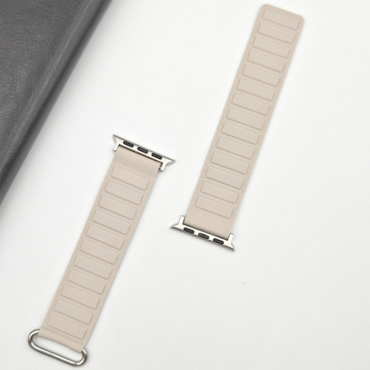 For Apple Watch 42mm Reverse Buckle Magnetic Silicone Watch Band(Silver Buckle Starlight) - free shipping - PMC TechLife - Order now!
