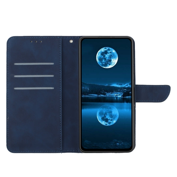 For Honor 90 Lite Stitching Embossed Leather Phone Case(Blue) - Honor Cases by PMC Jewellery | Online Shopping South Africa | PMC Jewellery