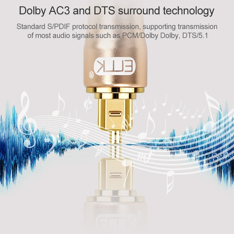 20m EMK OD6.0mm Gold-plated TV Digital Audio Optical Fiber Connecting Cable - free shipping - PMC Jewellery - Order now!