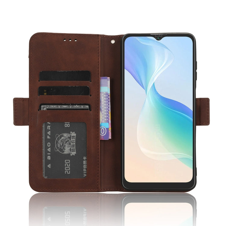 For Blackview Oscal C30 / C30 Pro Skin Feel Calf Texture Card Slots Leather Phone Case(Brown) - More Brand by PMC Jewellery | Online Shopping South Africa | PMC Jewellery