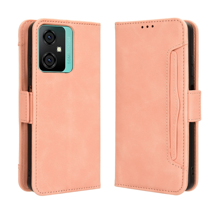 For Blackview Oscal C70 Skin Feel Calf Texture Card Slots Leather Phone Case(Pink) - More Brand by PMC Jewellery | Online Shopping South Africa | PMC Jewellery