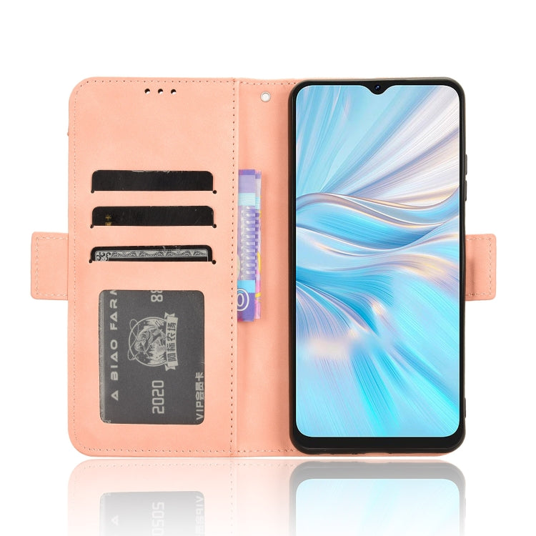 For Blackview Oscal C70 Skin Feel Calf Texture Card Slots Leather Phone Case(Pink) - More Brand by PMC Jewellery | Online Shopping South Africa | PMC Jewellery