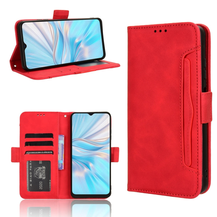 For Blackview Oscal C70 Skin Feel Calf Texture Card Slots Leather Phone Case(Red) - More Brand by PMC Jewellery | Online Shopping South Africa | PMC Jewellery