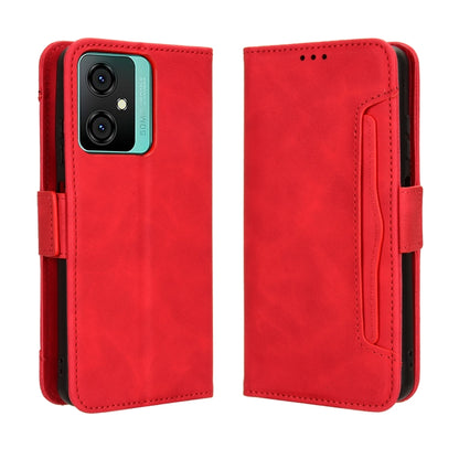 For Blackview Oscal C70 Skin Feel Calf Texture Card Slots Leather Phone Case(Red) - More Brand by PMC Jewellery | Online Shopping South Africa | PMC Jewellery