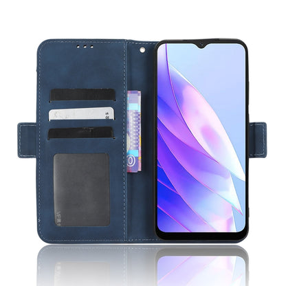 For Blackview A52 / A52 Pro Skin Feel Calf Texture Card Slots Leather Phone Case(Blue) - More Brand by PMC Jewellery | Online Shopping South Africa | PMC Jewellery