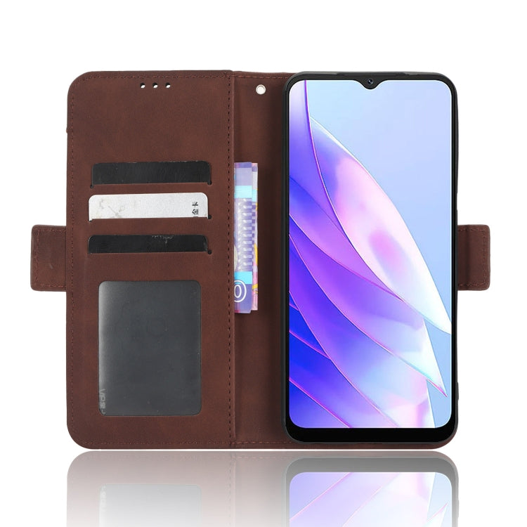 For Blackview A52 / A52 Pro Skin Feel Calf Texture Card Slots Leather Phone Case(Brown) - More Brand by PMC Jewellery | Online Shopping South Africa | PMC Jewellery