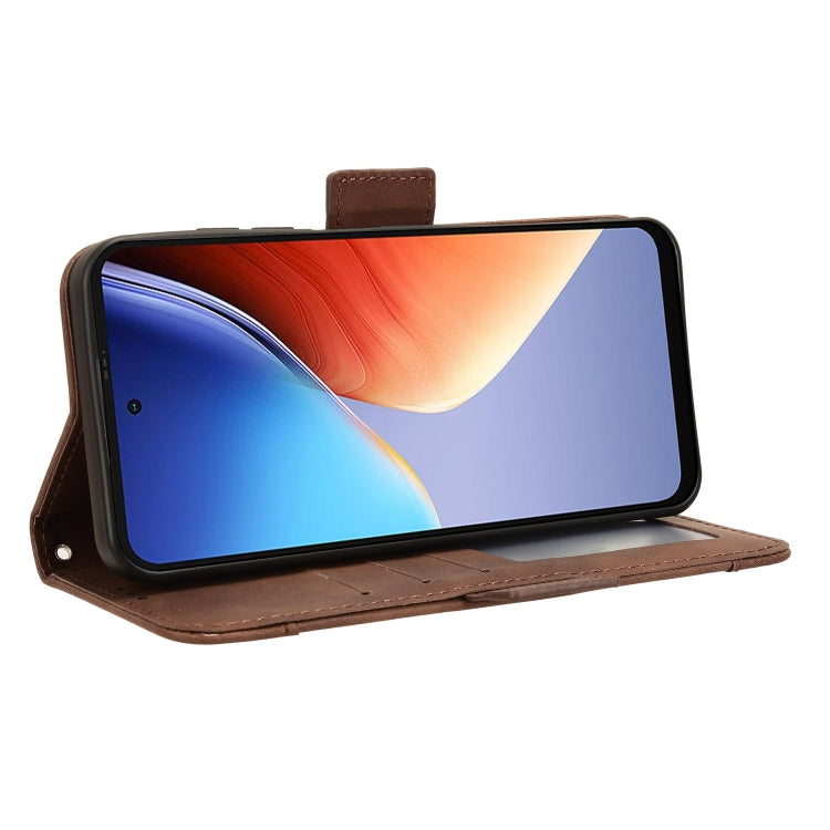 For Blackview A96 Skin Feel Calf Texture Card Slots Leather Phone Case(Brown) - More Brand by PMC TechLife | Online Shopping South Africa | PMC TechLife