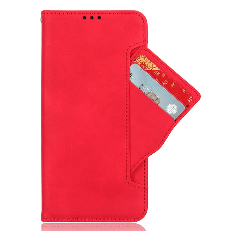 For Blackview A200 Pro Skin Feel Calf Texture Card Slots Leather Phone Case(Red) - More Brand by PMC TechLife | Online Shopping South Africa | PMC TechLife