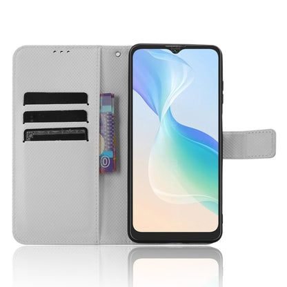 For Blackview Oscal C30 / C30 Pro Diamond Texture Leather Phone Case(White) - More Brand by PMC Jewellery | Online Shopping South Africa | PMC Jewellery