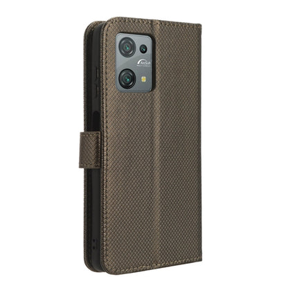 For Blackview Oscal C30 / C30 Pro Diamond Texture Leather Phone Case(Brown) - More Brand by PMC Jewellery | Online Shopping South Africa | PMC Jewellery