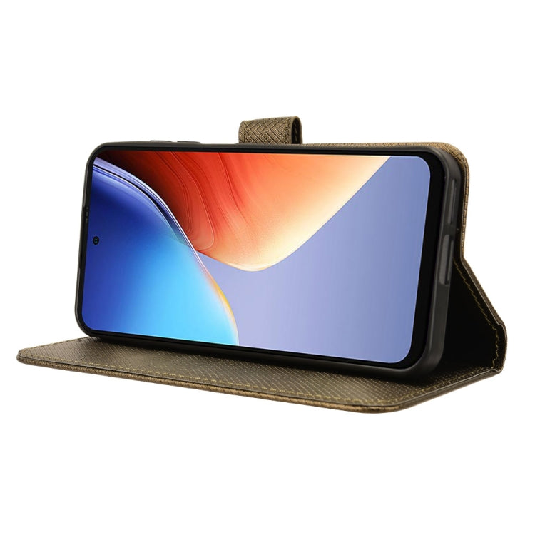 For Blackview A96 Diamond Texture Leather Phone Case(Brown) - More Brand by PMC TechLife | Online Shopping South Africa | PMC TechLife